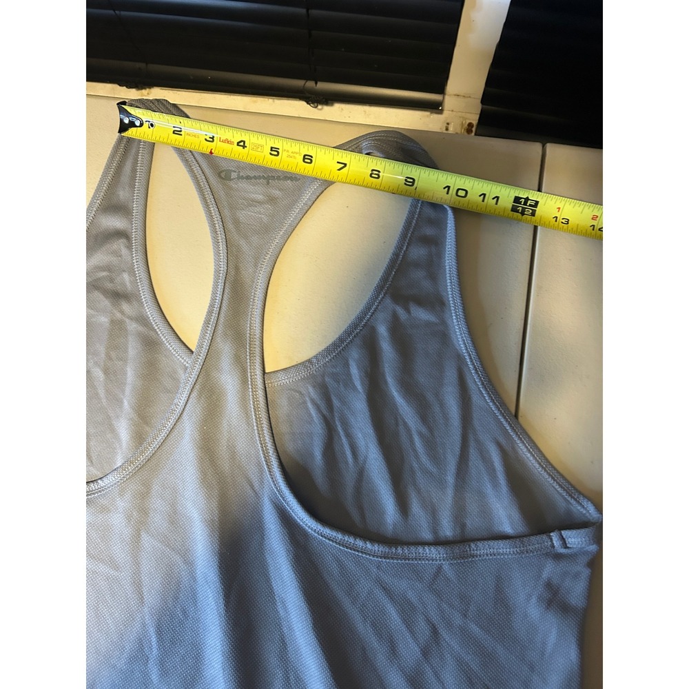 Champion Performance Tank Top Womens XL Gray Racerback Athletic Activewear - Picture 7 of 8